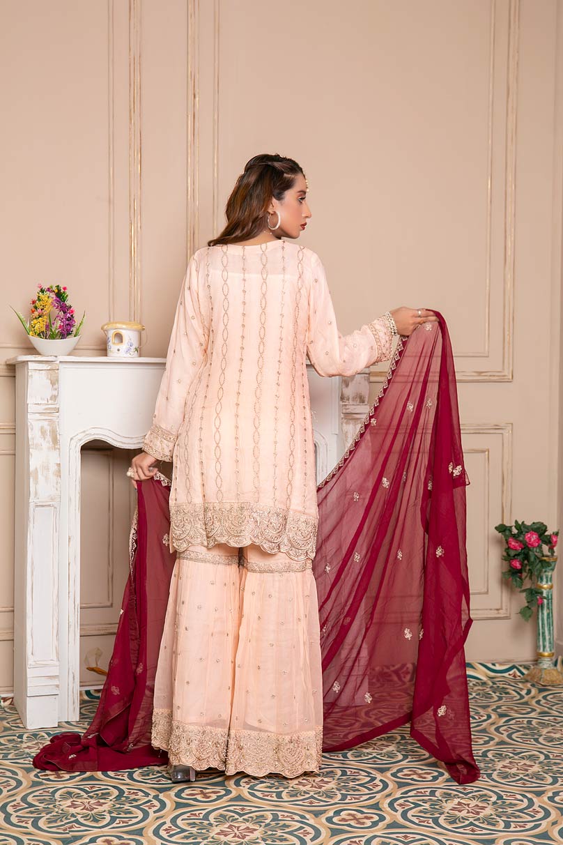 Dark Pink Sharara