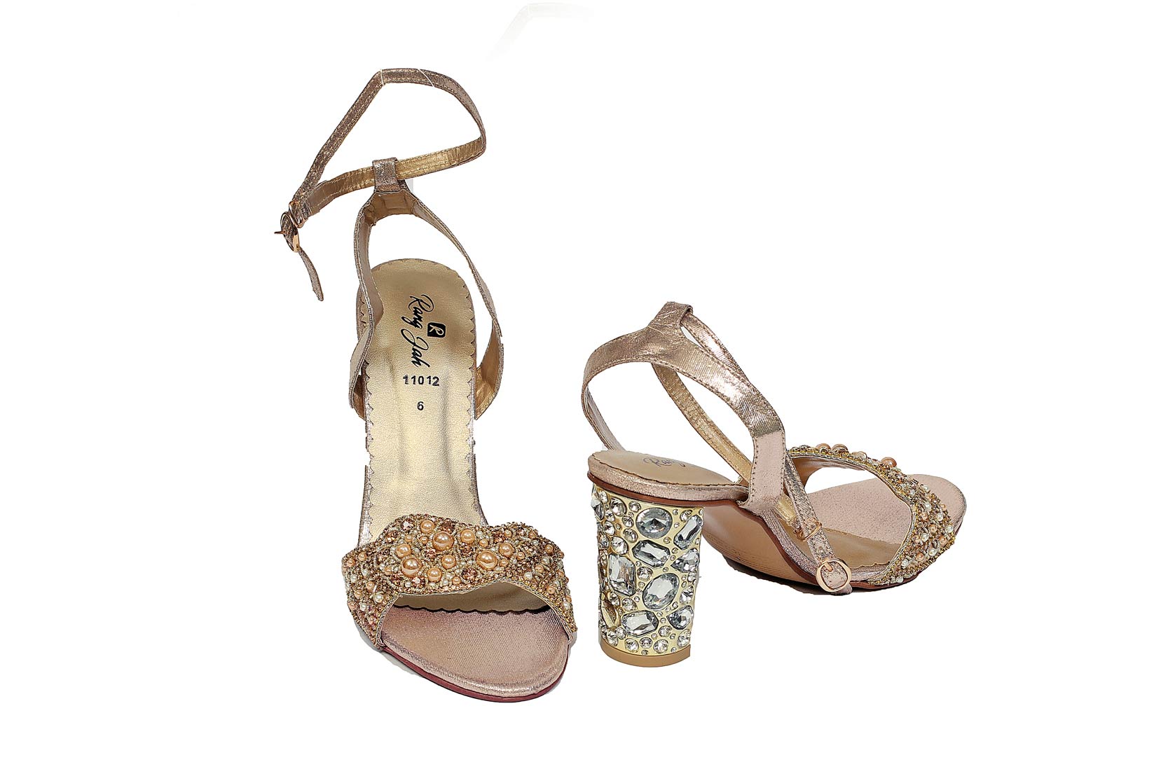 Golden Color Formal Sandals-RS25 - Rang Jah