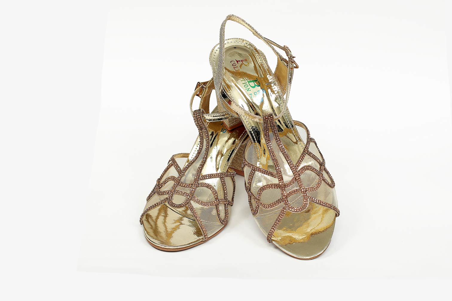 Golden Color Formal Sandals-RS5 - Rang Jah