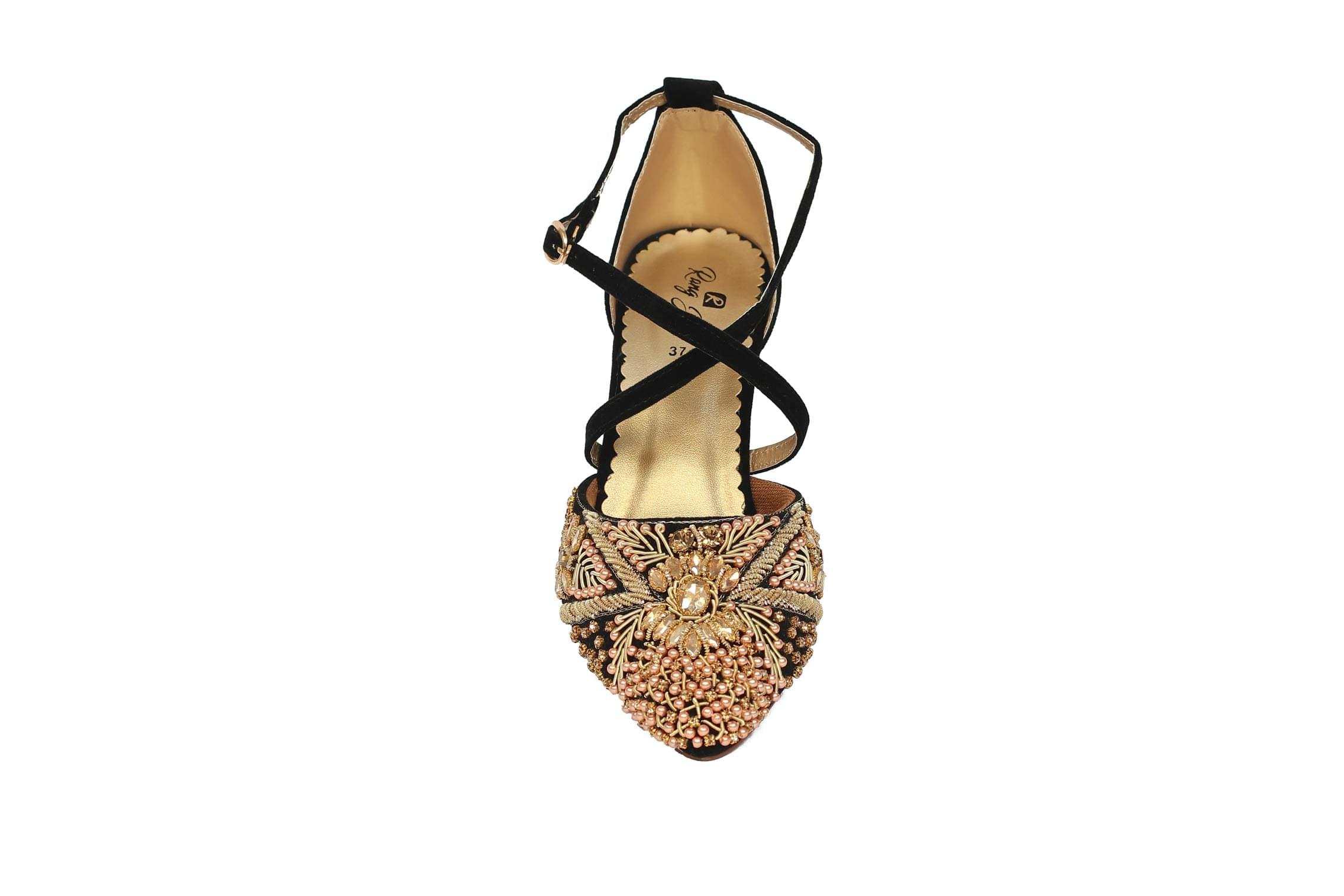 Black Color Formal Sandals-RS28 - Rang Jah