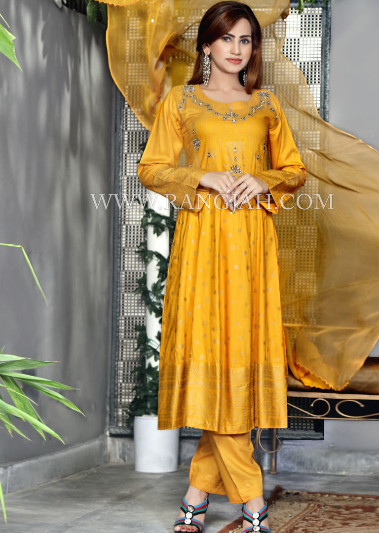 Readymade Linen Embroidered Suit-RA10 - Rang Jah