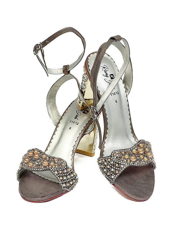 Grey Color Formal Sandals-RS24 - Rang Jah