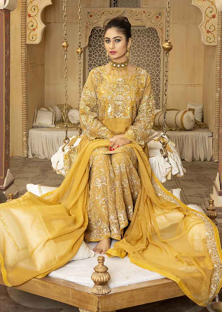 Chiffon Sharara Formal Dress