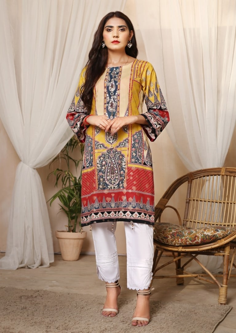 Readymade Broshia  Jacquard Kurti -RJ004 - Rang Jah