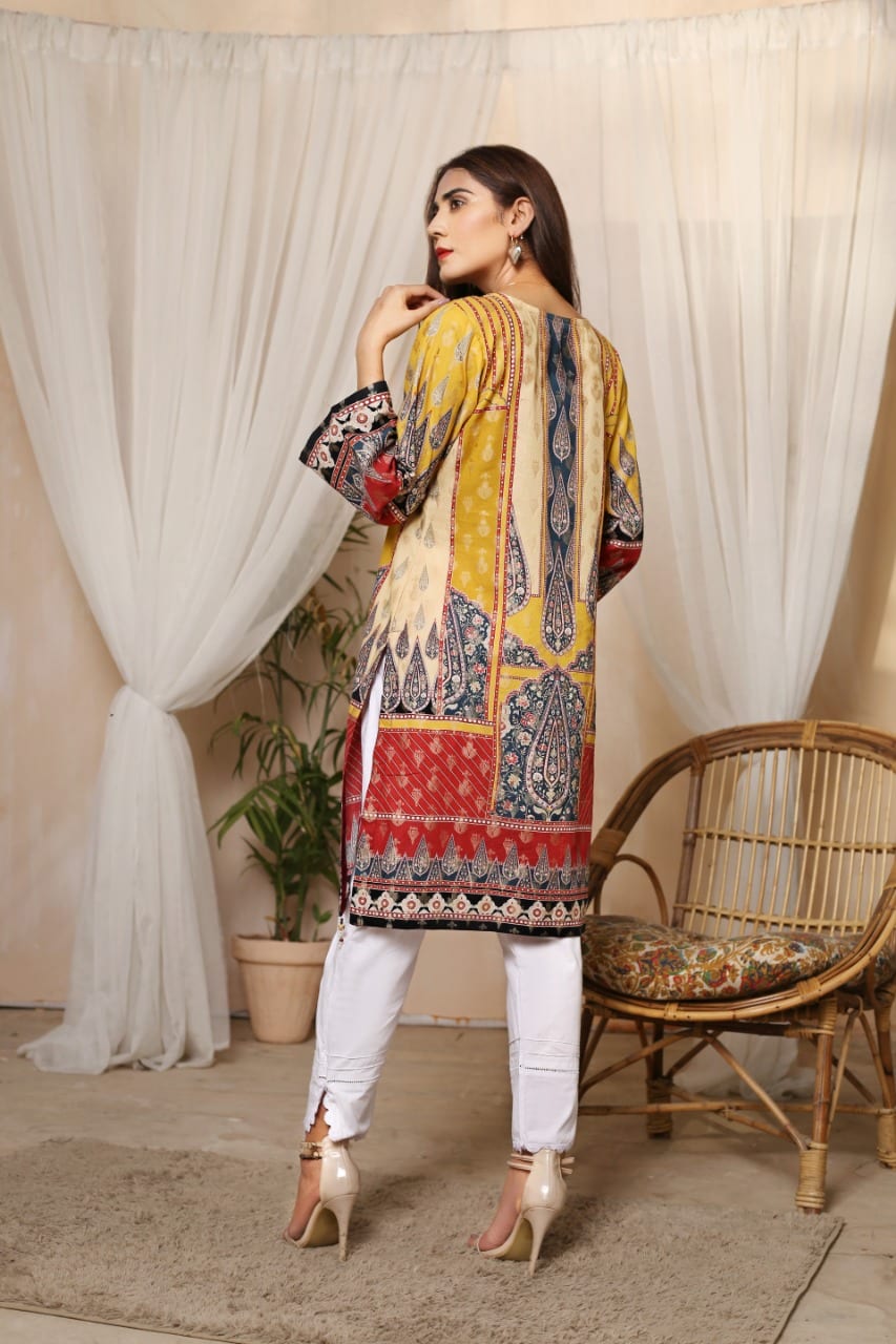 Readymade Broshia  Jacquard Kurti -RJ004 - Rang Jah