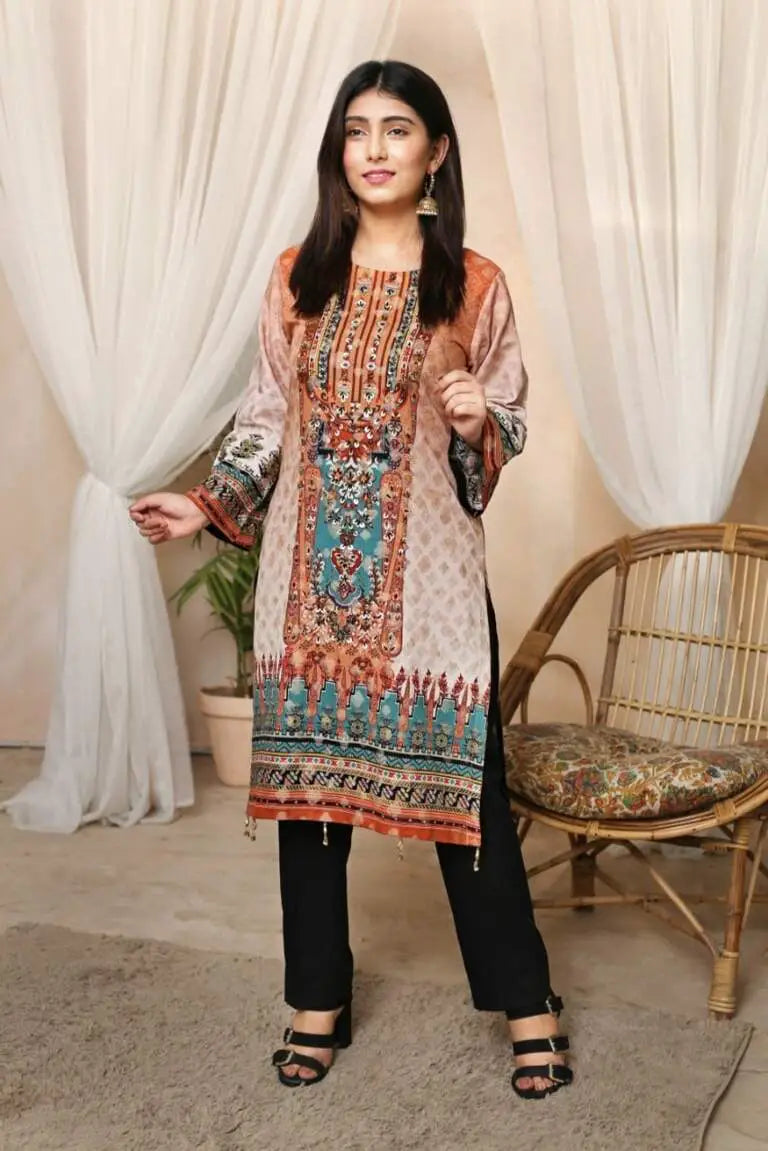 Readymade Broshia  Jacquard Kurti -RJ006