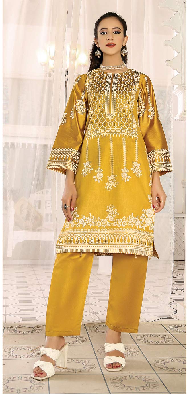 Readymade 2pcs Printed Suit By Casualite-QM1 - Rang Jah