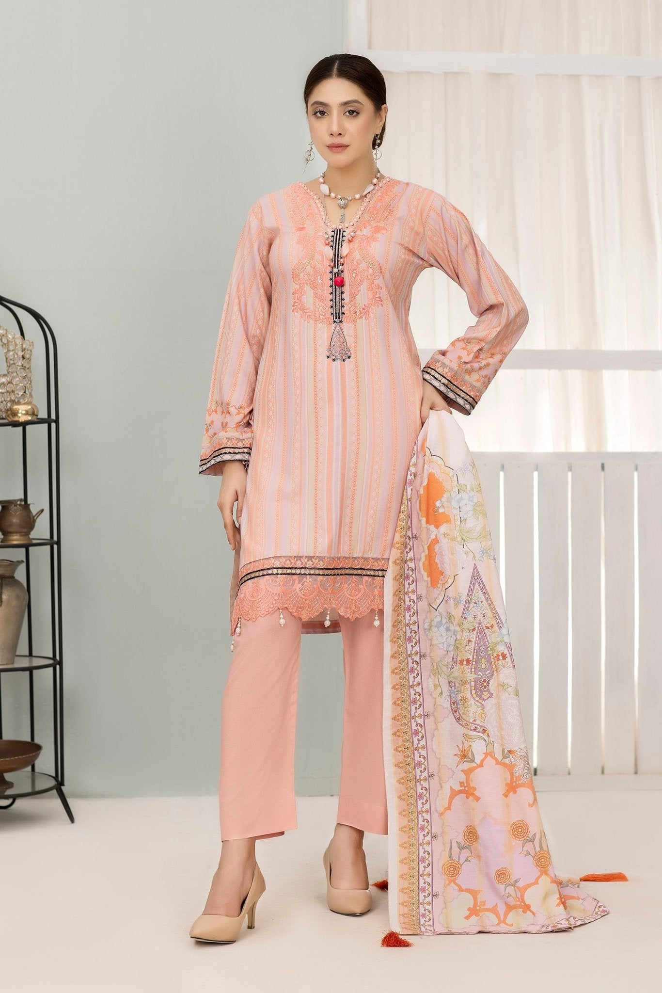 Readymade Luxury Casual Dhanak Dress