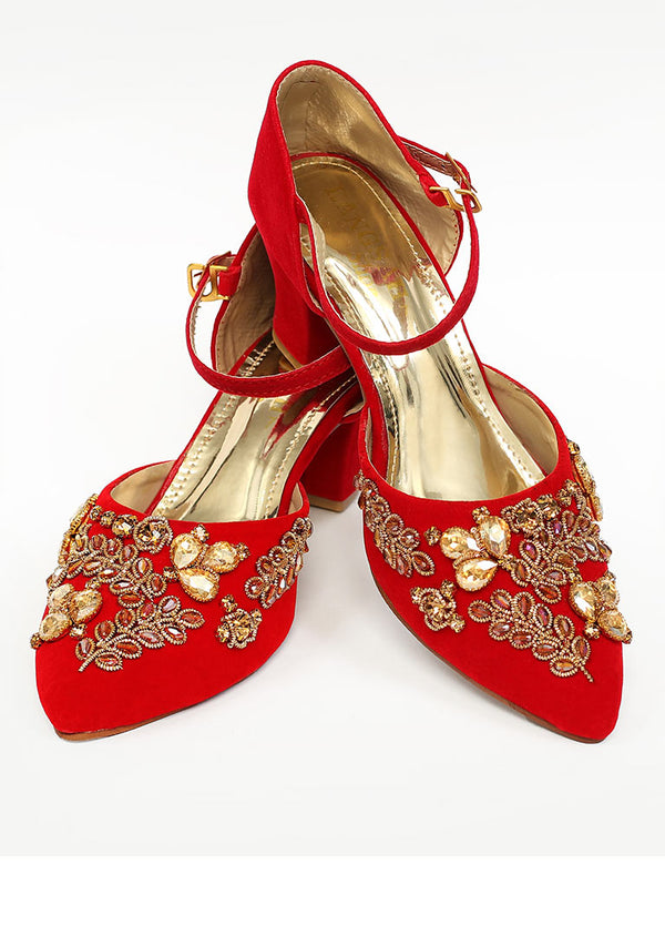 Red Color Formal Sandals-RS16 - Rang Jah