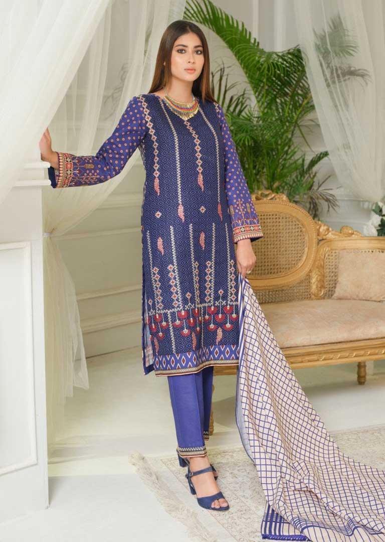 SAFWA ready to wear embroidered khaddar suit On Rang Jah-SF12 - Rang Jah