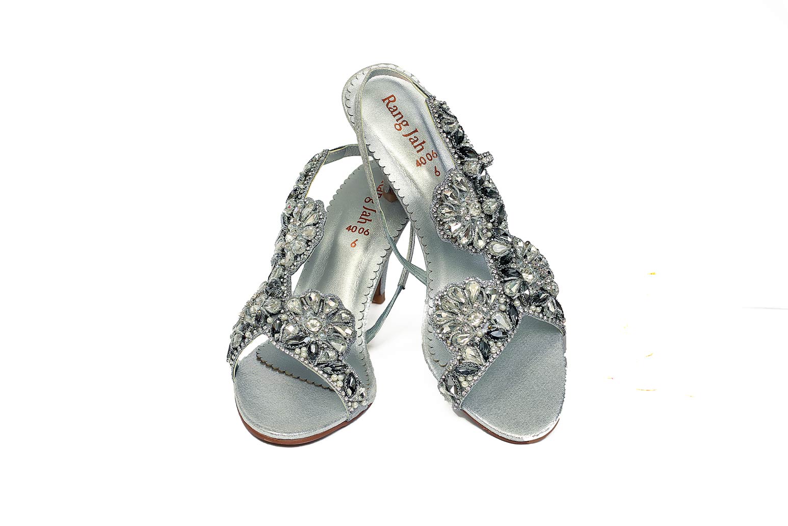 Silver Color Formal Sandals-RS34 - Rang Jah