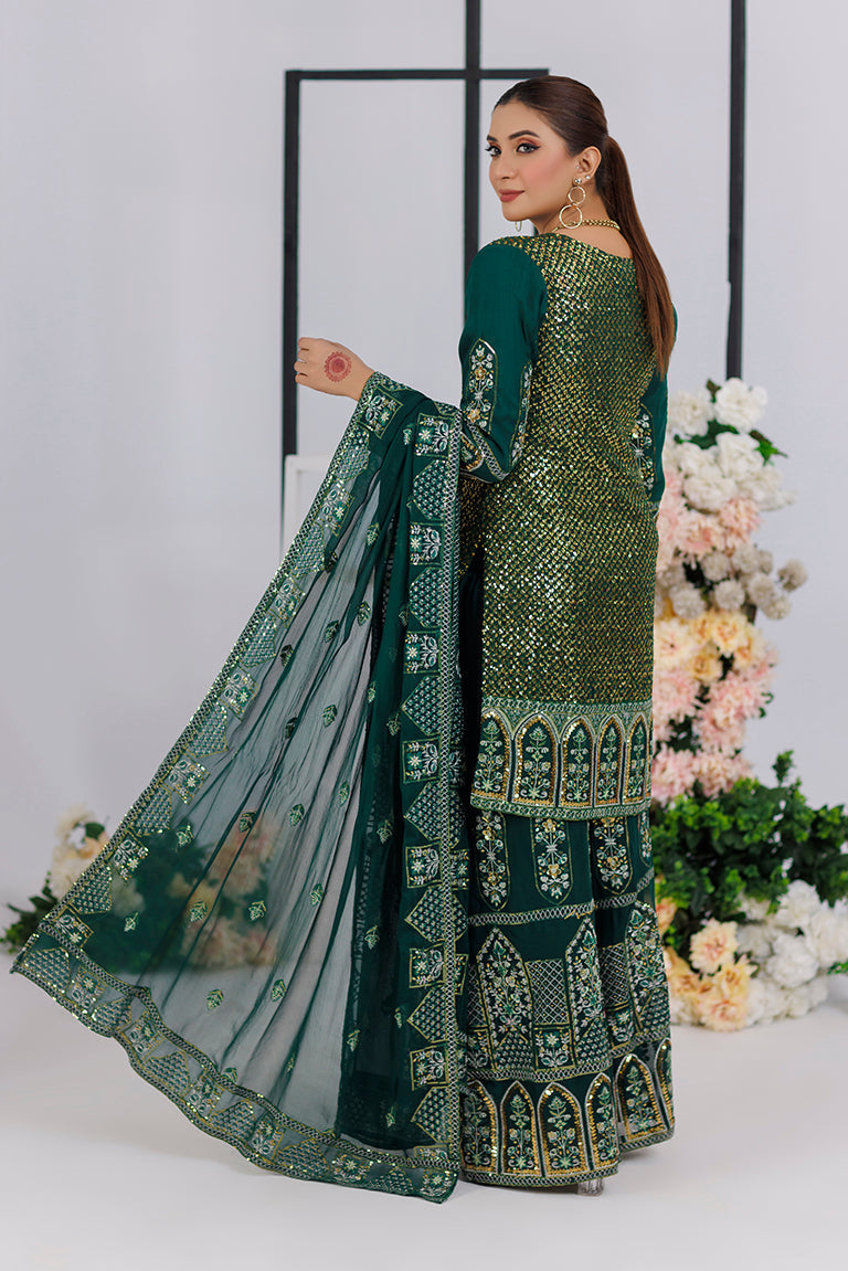 Formal Chiffon Sharara Dress 