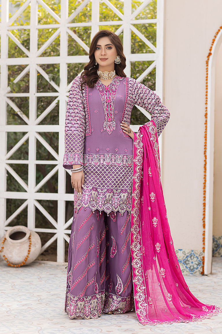 Formal Chiffon Sharara Dress 