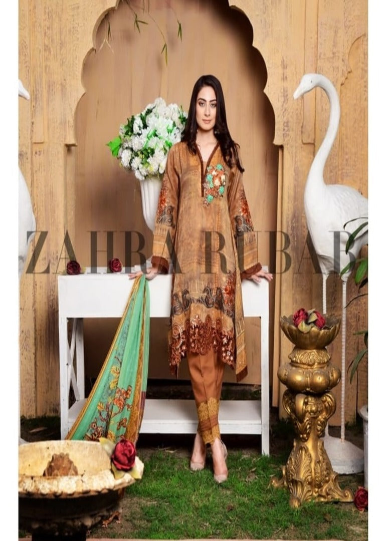 Zahra Rubab Semi Formal Dress-ZR7 - Rang Jah