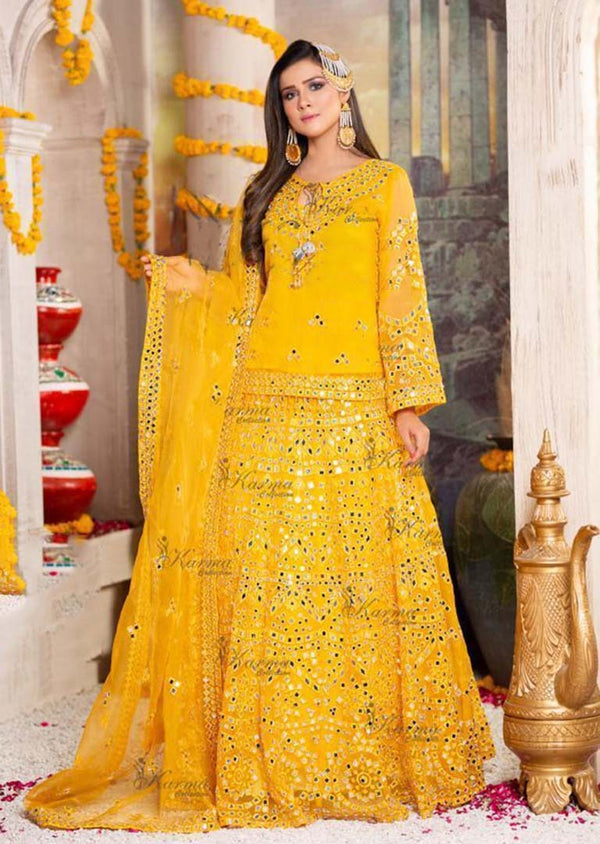 Readymade Luxury Mehndi Dress-KM06 - Rang Jah