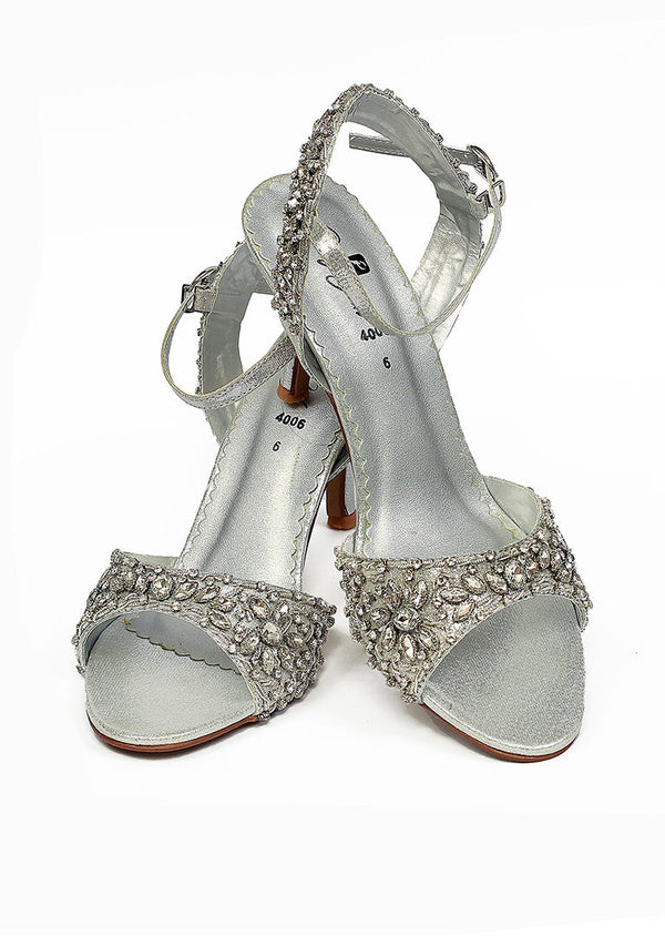 Silver Color Formal Sandals-RS31 - Rang Jah